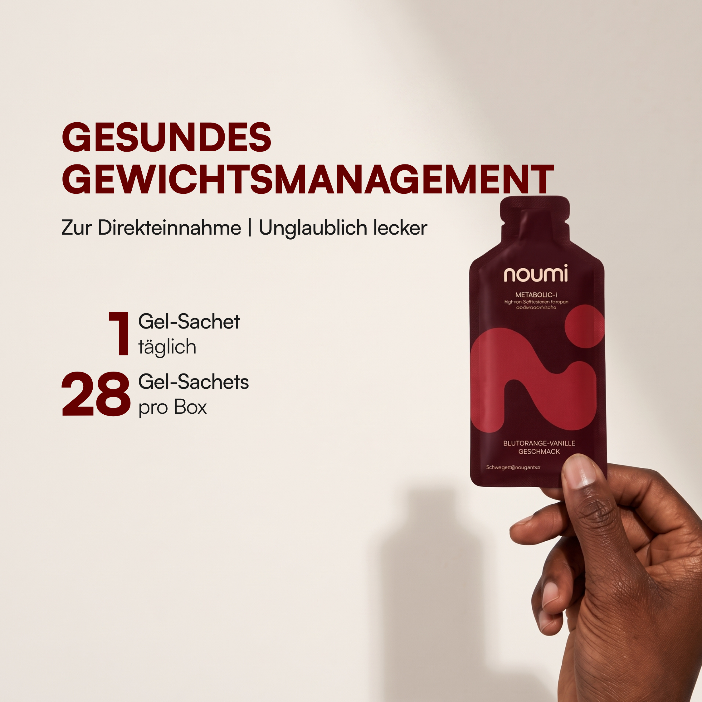 noumi Metabolic-1 Gel-Sachet zur täglichen Direkteinnahme – 28 Gel-Sachets pro Box